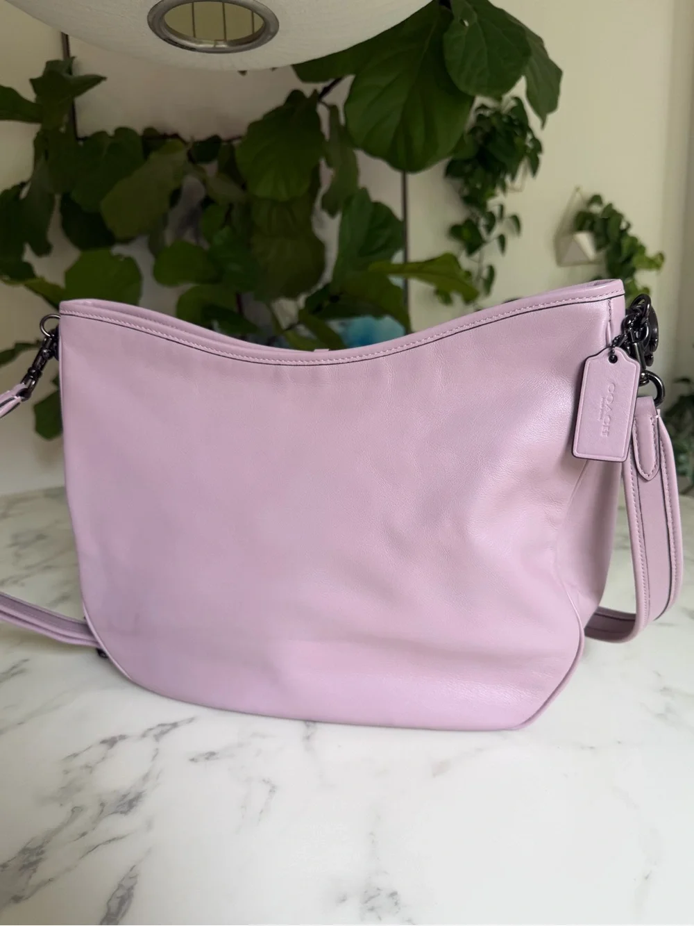 Coach Soft Tabby Hobo Bag Shoulder Crossbody Ice Purple Leather C6340